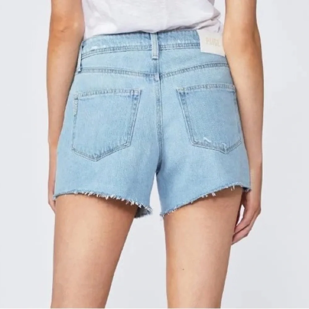 Paige Noella Vintage High Rise Relaxed Cut Off Shorts in As If Blue Size 32 New